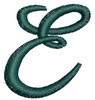 Script Alphabet Capital E