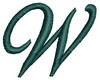 Script Alphabet Capital W