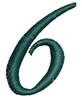 Script Alphabet Number 6
