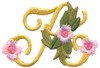 Victorian Floral Alphabet A
