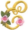 Victorian Floral Alphabet E