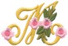 Victorian Floral Alphabet M