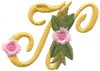 Victorian Floral Alphabet N