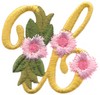 Victorian Floral Alphabet U