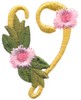 Victorian Floral Alphabet V