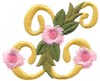 Victorian Floral Alphabet X