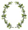 Oval Berries & Vine Border (Square Hoop)
