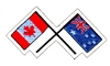 Crossed Canada and Australia Flags