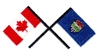 Crossed Canada & Alberta Flags