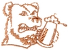 Bear outline with beer