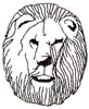 Lion head outline