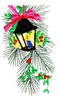 Lamp with Christmas Pine