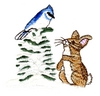 Blue Jay and Bunny