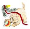 Kitten with Christmas Ornament