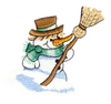 Snowman with Broom