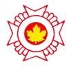 Maltese Cross outline with maple leaf