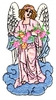 Flower Angel on a cloud