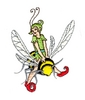 Fairy Flying on Bee