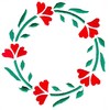 Heart Flower Wreath - larger (Square Hoop)