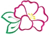 Flower outline - applique