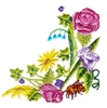 Floral Corner with Bee