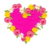 "Heart of Flowers, applique"