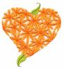 Floral Heart with Leafs