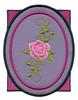 Rose Oval Applique