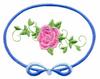 Ribboned Rose Oval