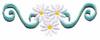 Triple Daisy and Ribbon Border