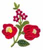 Stemmed Hollyhocks and Petunias