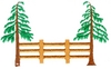 Trees and Fence