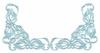 Ribbon Bows with Swirls Square Corner