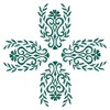 Large Floral Vase Design (Square Hoop)