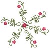 Large Vine & Flower Spiral (Square Hoop)