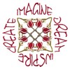 Tulip Square with Lettering (Square Hoop)