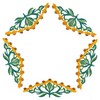 Cornflower Circle and Star (Square Hoop)