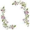 Two Large Vine and Flowers (Square Hoop)