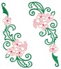Swinging Floral Swags (Square Hoop)