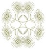 Spiked Flowers (Square Hoop)