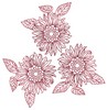 Three Sunflowers (Square Hoop)