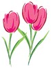 Three Tulips (Square Hoop)