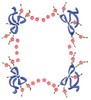 Floral Ribbon Border (Square Hoop)