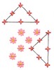 Daisy Border Flowers & Triangles #2