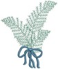 Air Fern Fronds with Ribbon