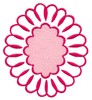 Scalloped Border Oval One Colour