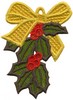FSL - Holly Sprig Christmas Ornament (freestanding)