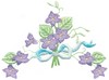 Violets & Ribbon Spray