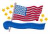 USA Flag with Stars and Banner