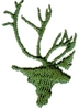 Caribou head silhouette